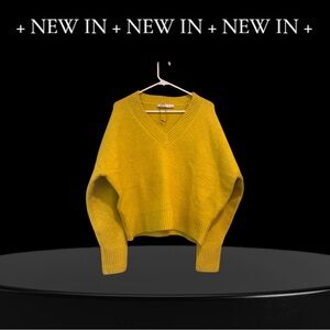 Zara new without tags neon mustard sweater sz US small